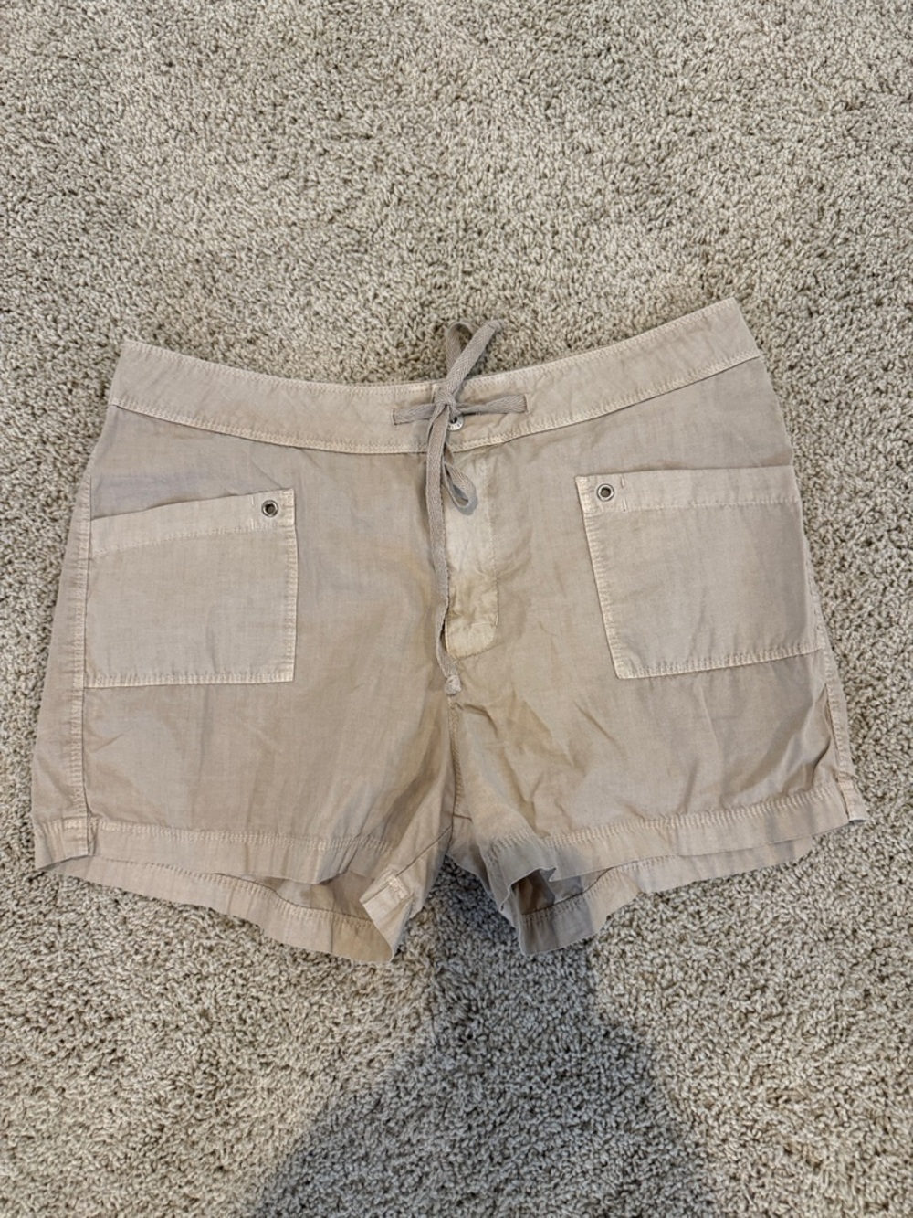 fresh produce Beige Drawstring Bermuda Shorts